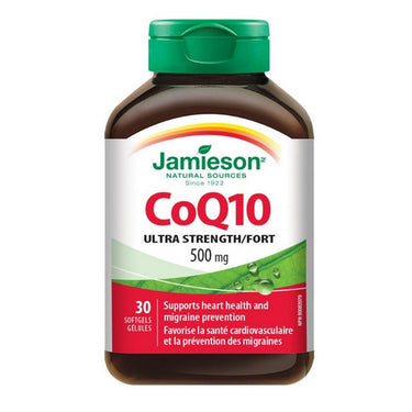 Jamieson Vitamins, Ultra Strength COQ10, 500 Mg, 30 Softgels