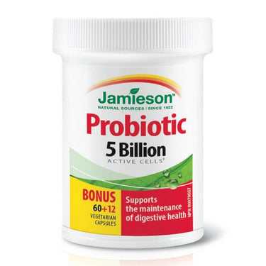 Jamieson Vitamins, Regular Strength Probiotic 5 Billion Bonus Size, 72 Caps