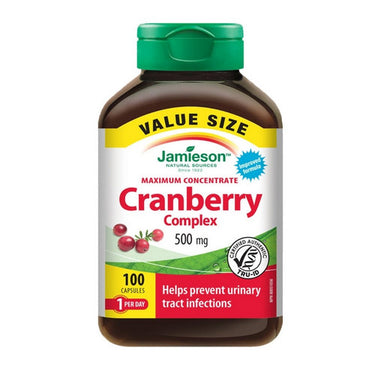 Jamieson Vitamins, Maximum Concentrate Cranberry Complex Value Size, 500 Mg, 100 Capsules