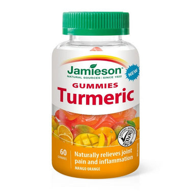 Jamieson Vitamins, Turmeric Gummies Mango Orange, 60 Gummies