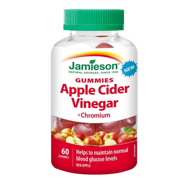 Jamieson Vitamins, Apple Cider Vinegar Gummies + Chromium Red Apple, 60 Gummies