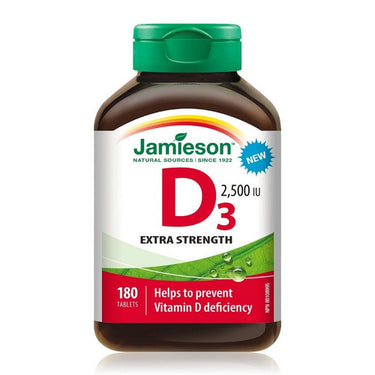 Jamieson Vitamins, Extra Strenth Vitamin D3, 2,500 IU, 180 Tablets