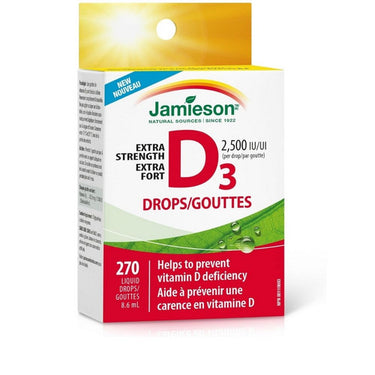 Jamieson Vitamins, Vitamin D3 Droplets, 2,500 IU, 270 Ml