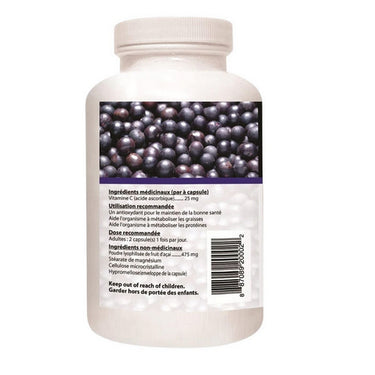 Nutridom, Acai Max With Vitamin C, 200 Vegetarain Capsules