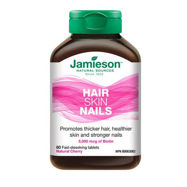 Precision, Biotin Hair Skin Nails Natural Cherry, 60 Count