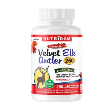 Velvet Elk Antler 30 Vegetarain Capsules by Nutridom