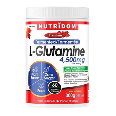L-Glutamine Fermented Powder 300 Grams by Nutridom
