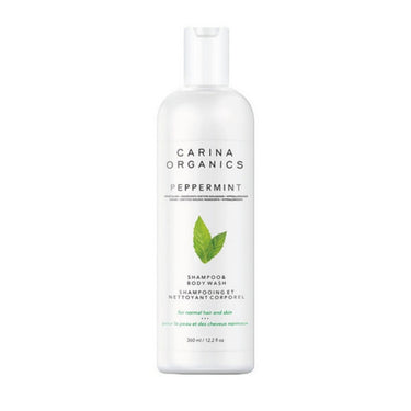 Carina Organics, Peppermint Shampoo And Body Wash, 360 Ml