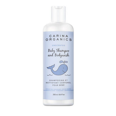 Carina Organics, Unscented Baby Shampoo And Body Wash, 250 Ml