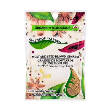 Organic Mustard Seed Brown Ground 40 Grams (6 Count) by Splendor Garden