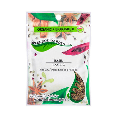 Splendor Garden, Organic Basil, 15 Grams (6 Count)