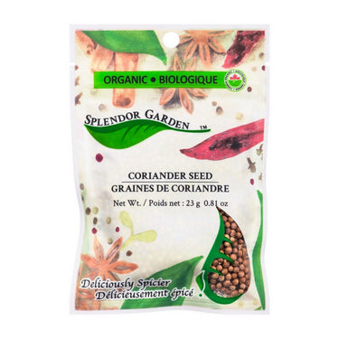 Splendor Garden, Organic Coriander Seed, 23 Grams (6 Count)