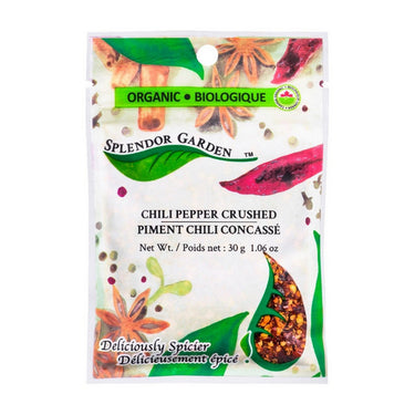Splendor Garden, Organic Chili Pepper Crushed, 30 Grams (6 Count)