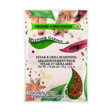Splendor Garden, Organic Steak And Grill Seasoning, 35 Grams (6 Count)