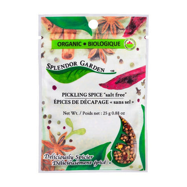Splendor Garden, Organic Pickling Spice Salt Free, 25 Grams (6 Count)
