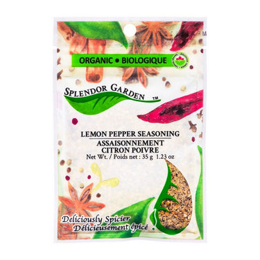 Splendor Garden, Organic Lemon Pepper Seasoning, 35 Grams (6 Count)