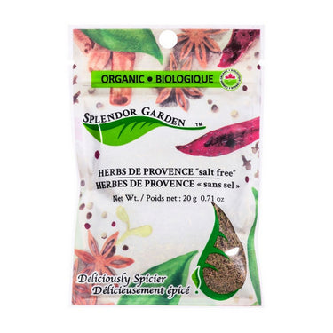 Splendor Garden, Organic Herbs De Provence Salt Free, 20 Grams (6 Count)