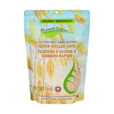 Splendor Garden, Organic Gluten Free Quick Rolled Oats, 500 Grams (12 Count)