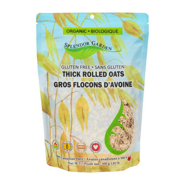 Splendor Garden, Organic Gluten Free Thick Rolled Oats, 500 Grams (12 Count)