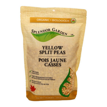 Splendor Garden, Organic Yellow Split Peas, 600 Grams (12 Count)