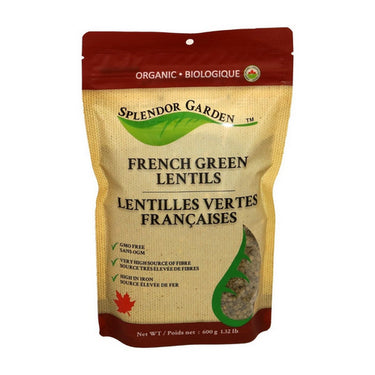 Splendor Garden, Organic French Green Lentils, 600 Grams (12 Count)