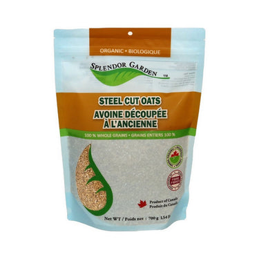 Splendor Garden, Organic Steel Cut Oats, 700 Grams (12 Count)
