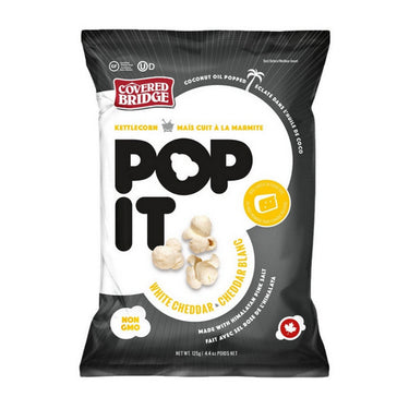 Covered Bridge, White Cheddar Popcorn, 125 Grams (11 Count)
