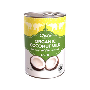 Chas Organics, Light Coconut Milk, 400 Ml (12 Count)