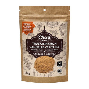 Chas Organics, True Cinnamon Ground, 130 Grams (6 Count)