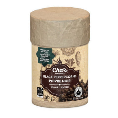 Chas Organics, Black Peppercorns Whole, 30 Grams (6 Count)