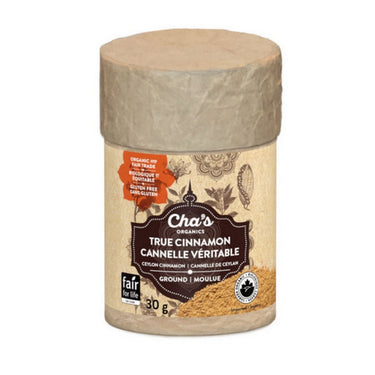Chas Organics, True Cinnamon Ground, 30 Grams (6 Count)