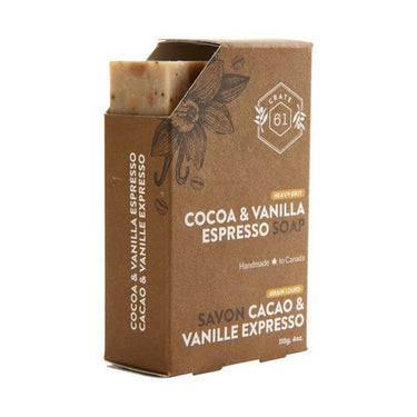 Crate 61, Cocoa And Vanilla Espresso Bar Soap, 110 Grams (8 Count)