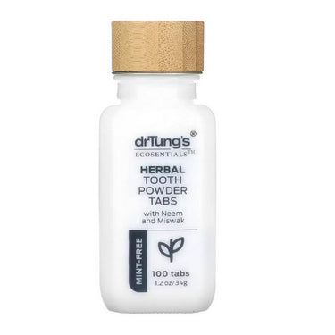 Dr. Tungs Products, Herbal Toothpowder Tablets Mint Free, 100 Tablets (3 Count)