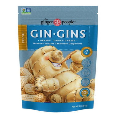 Ginger People, Gin Gins Peanut Chewy Ginger Candy, 84 Grams (12 Count)