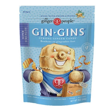 Ginger People, Gin Gins Super Strength Ginger Candy, 84 Grams (12 Count)