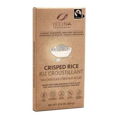 Galerie, Fairtrade Mlk Chocolate Crisped Rice Bar, 100 Grams (8 Count)
