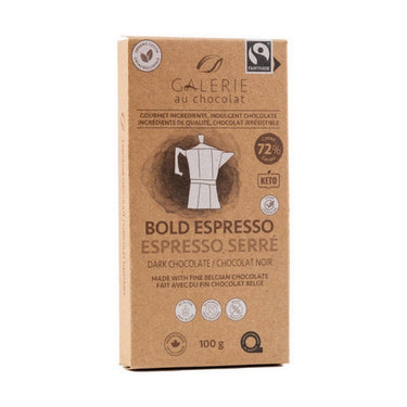 Galerie, Fairtrade Dark Chocolate Espresso Bar, 100 Grams (8 Count)