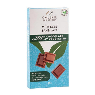 Galerie, Vegan Milk Less Chocolate Bar, 80 Grams (8 Count)
