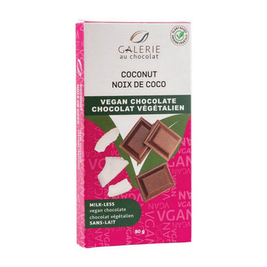 Galerie, Vegan Coconut Chocolate Bar, 80 Grams (8 Count)