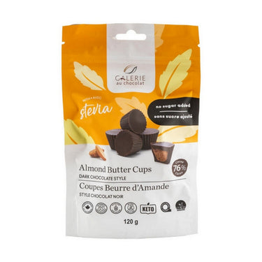 Galerie, No Sugar Dark Choc Almond Butter Cups, 120 Grams (6 Count)