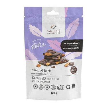 Galerie, No Sugar Dark Chocolate Almond Bark, 120 Grams (6 Count)
