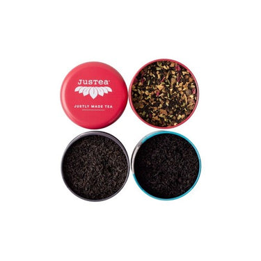 JusTea, Loose Leaf Black Tea Trio Tins, 106 Grams (6 Count)