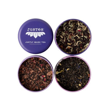 JusTea, Loose Leaf Purple Tea Trio Tins, 102 Grams (6 Count)