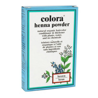 Colora Henna, Natural Organic Hair Color Brown Powder, 60 Grams