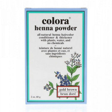 Colora Henna, Natural Organic Hair Color Gold Brown Powder, 60 Grams