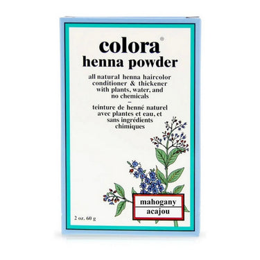 Colora Henna, Natural Organic Hair Color Mahogany Powder, 60 Grams