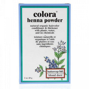 Colora Henna, Natural Organic Hair Color Buttercup Blonde Powder, 60 Grams