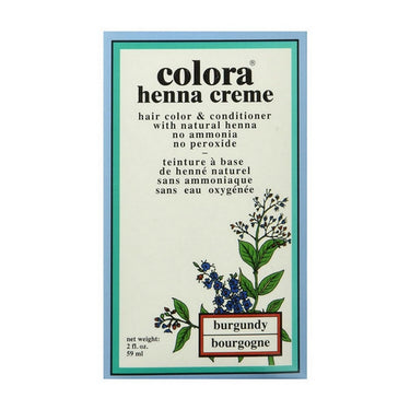 Colora Henna, Creme Hair Color Burgundy, 60 Ml