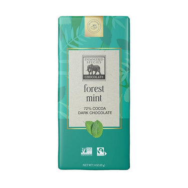 Endangered Species, Natural Dark Chocolate With Forest Mint, 85 Grams (12 Count)