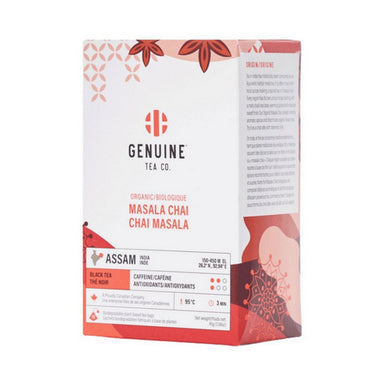 Organic Masala Chai Black Tea 15 Bags (Pack of 8) by Genuine Tea Co.